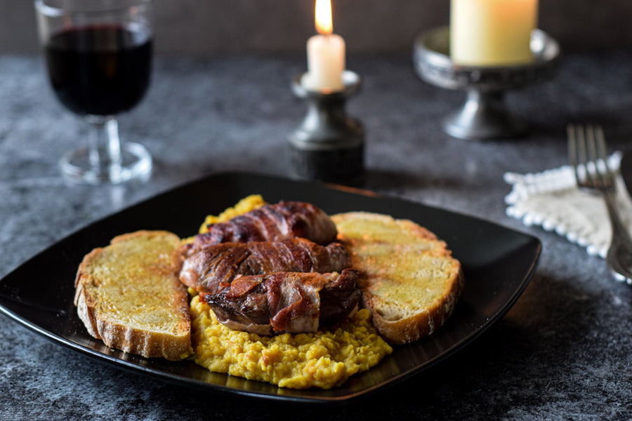 Pan-Fried Grouse with Yellow Split Pea Dal Recipe