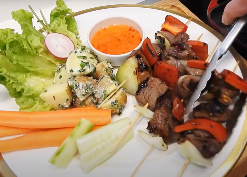 BBQ Venison and Vegetable Skewers Recipe Video