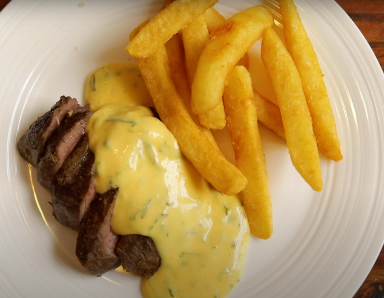 Venison Steak with Bernaise Sauce Recipe Video