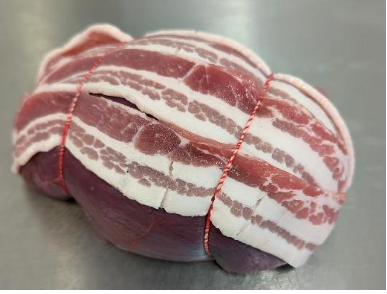 Lattice bacon topped rump roast 800g-1kg